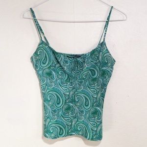 100% Silk Emerald Green Top